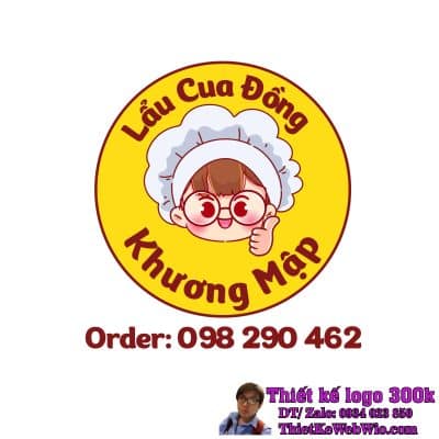 Thiết kế logo Lẩu Cua Đồng Khương Mập