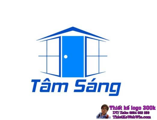 Thiết kế logo Nhôm Kính Tâm Sáng