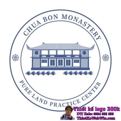 Thiết kế logo Phật giáo Chùa Bốn