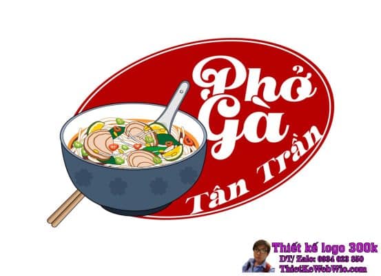 Thiết kế logo Phở Gà Tân Trần