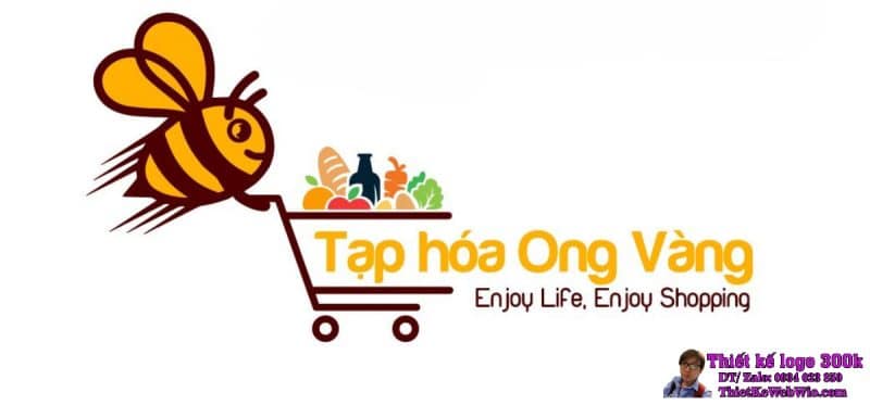 Thiết kế logo Tạp hóa Ong Vàng