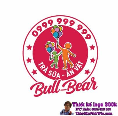 Thiết kế logo Trà sữa Bull Bear