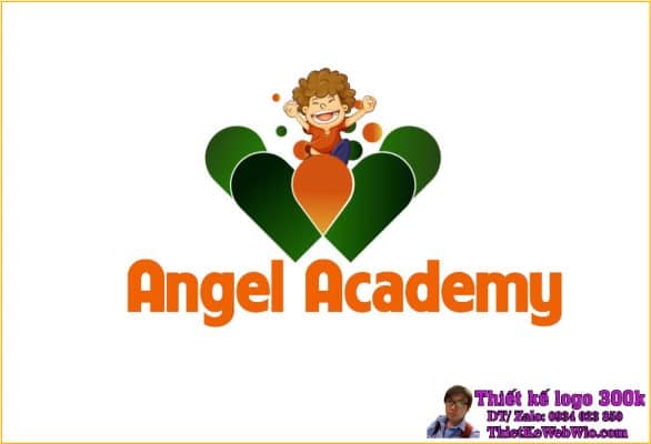 Thiết kế logo Trường mầm non Angel Academy