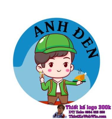 Thiết kế logo ăn vặt ANH ĐEN