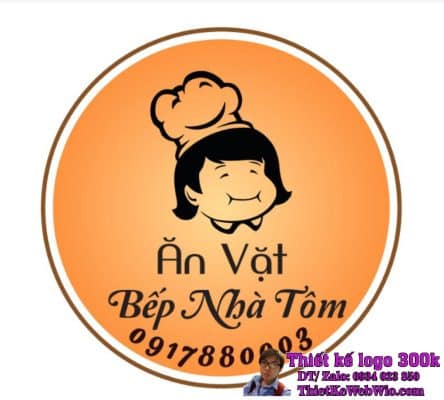 Thiết kế logo ăn vặt BẾP NHÀ TÔM