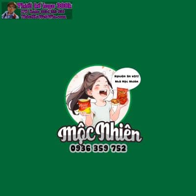 Thiết kế logo ăn vặt Mộc Nhiên