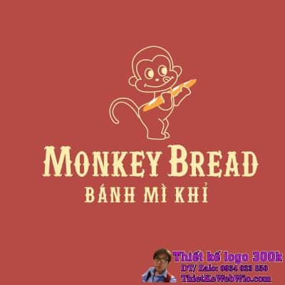 Thiết kế logo bánh mì Monkey Bread