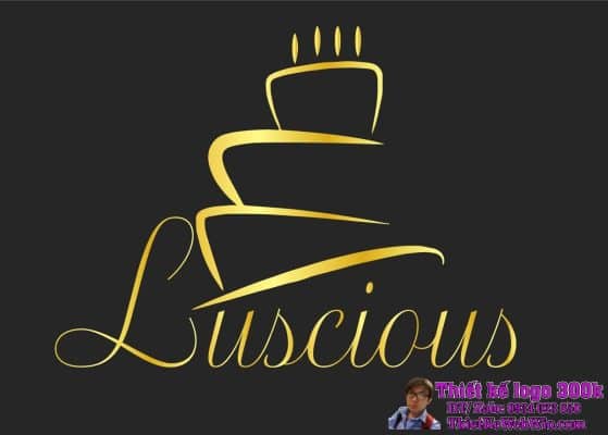 Thiết kế logo bánh ngọt Luscious Bakery