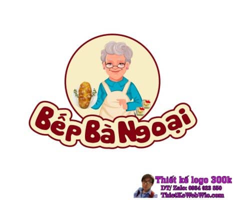 Thiết kế logo bánh nướng rau câu Bếp Bà Ngoại