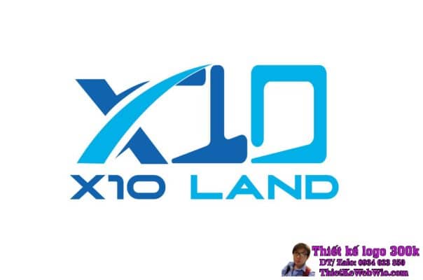 Thiết kế logo bất động sản X10 Land