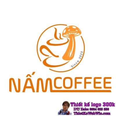 Thiết kế logo cà phê NẤM COFFEE