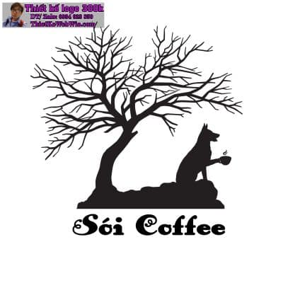 Thiết kế logo cà phê Sói Coffee
