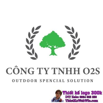Thiết kế logo cảnh quan cây xanh O2S