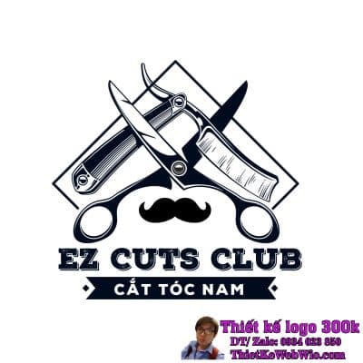 Thiết kế logo cắt tóc nam EZ Cuts Club