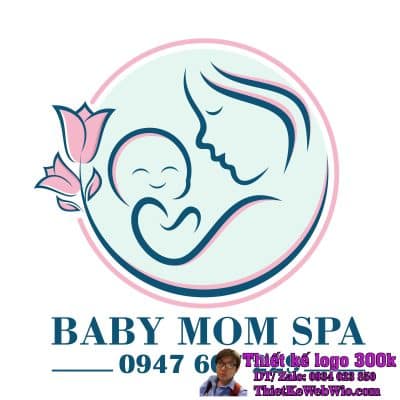 Thiết kế logo chăm sóc mẹ và bé sau sinh Baby Mom Spa