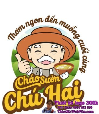 Thiết kế logo cháo sườn Chú Hai