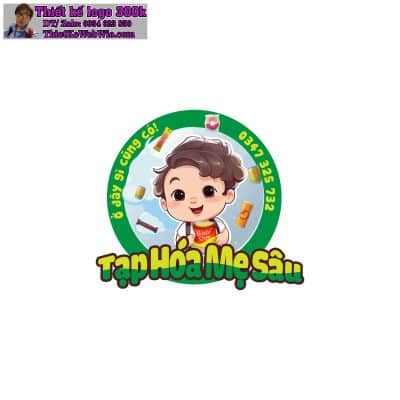 Thiết kế logo chibi Tạp Hoá Mẹ Sâu