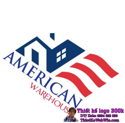 Thiết kế logo cho thuê kho hàng Mỹ American Warehouse