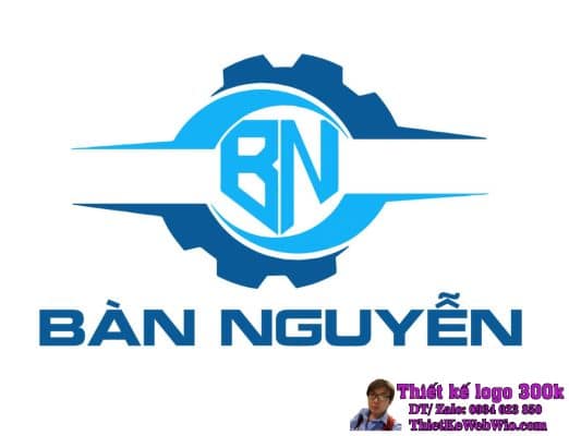 Thiết kế logo cơ khí BN (Bàn Nguyễn)