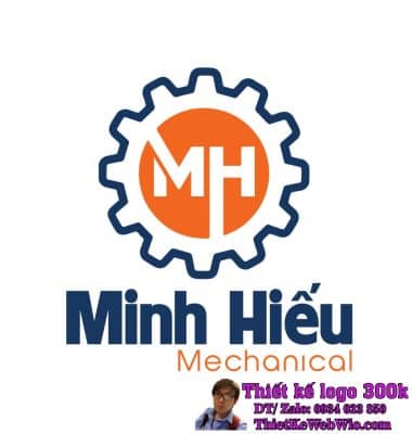 Thiết kế logo cơ khí Cơ khí Minh Hiếu