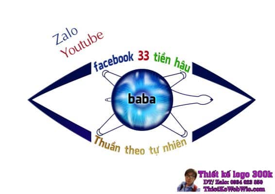 Thiết kế logo con baba CON MẮT TIỀN HẬU