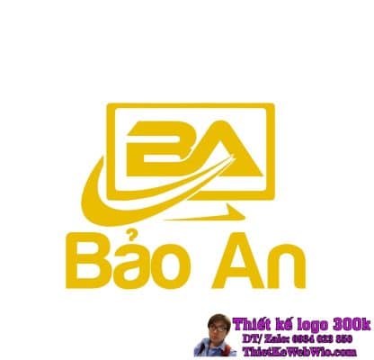 Thiết kế logo công nghệ thông tin Bảo An