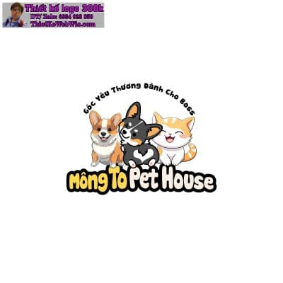 Thiết kế logo cửa hàng chăm sóc thú cưng Mông To Pet House