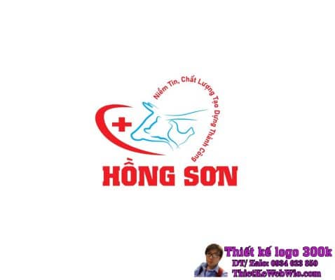 Thiết kế logo cửa hàng thuốc thú y Hồng Sơn