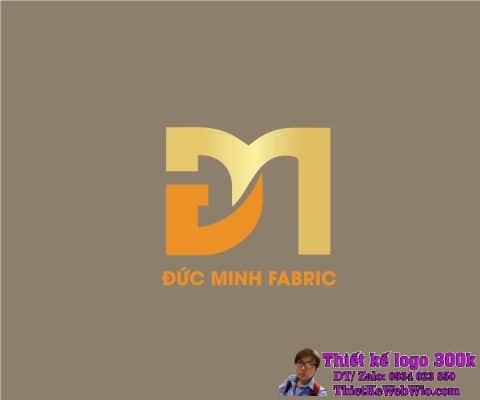 Thiết kế logo cửa hàng vải DM Đức Minh