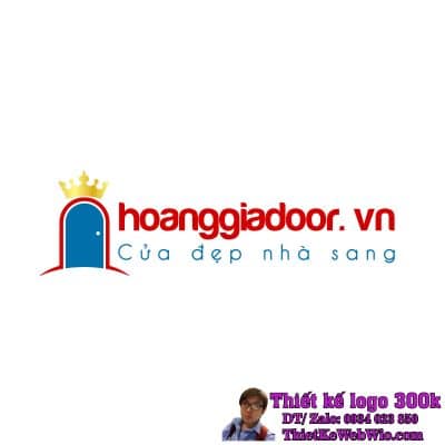 Thiết kế logo cửa và nội thất hoanggiadoor.vn