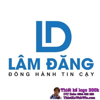 Thiết kế logo đại lý vé máy bay LD Lâm Đăng
