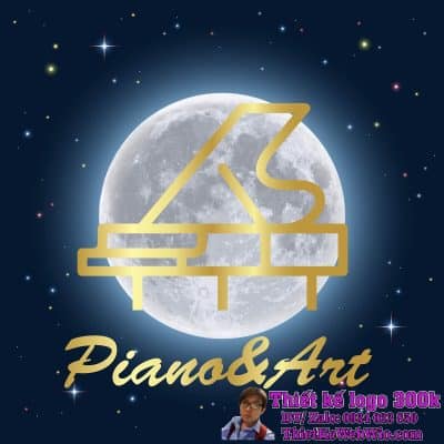 Thiết kế logo đàn piano PA