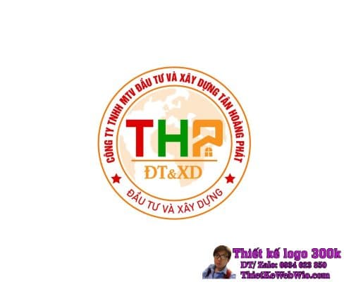 Thiết kế logo đầu tư và xây dựng THP Tân Hoàng Phát