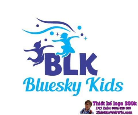 Thiết kế logo dạy nhảy BLK Bluesky Kids
