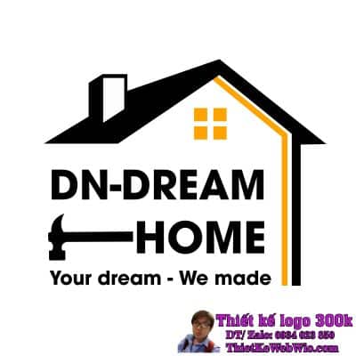 Thiết kế logo dịch vụ bảo trì nhà ở DN-Dream Home