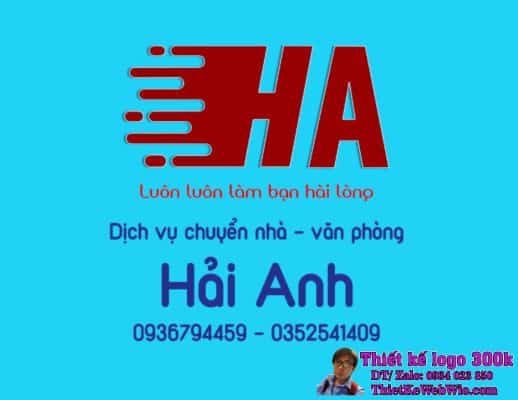 Thiết kế logo dịch vụ chuyển nhà Hải Anh