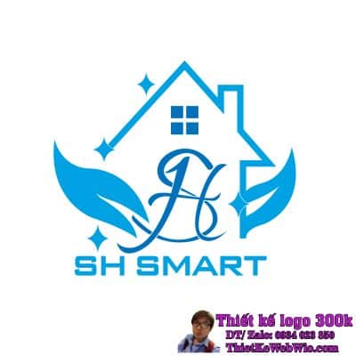 Thiết kế logo dịch vụ vệ sinh SH Smart Hygiene