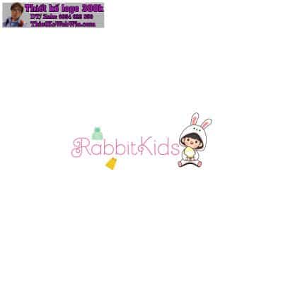 Thiết kế logo đồ trẻ em online Rabbit KIDS