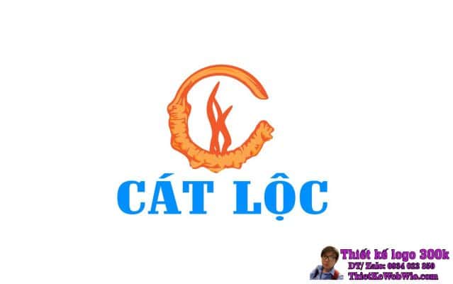 Thiết kế logo đông trùng hạ thảo CÁT LỘC