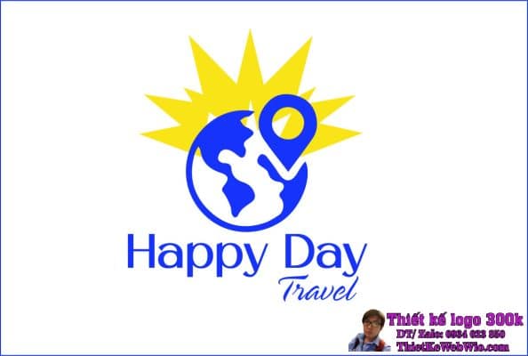 Thiết kế logo du lịch HAPPY DAY TRAVEL