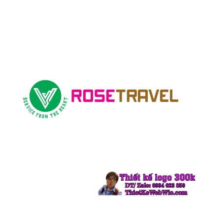 Thiết kế logo du lịch Việt Rose Travel