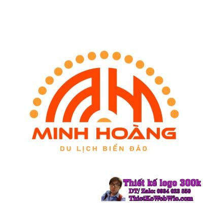 Thiết kế logo du lịch biển đảo MH Minh Hoàng