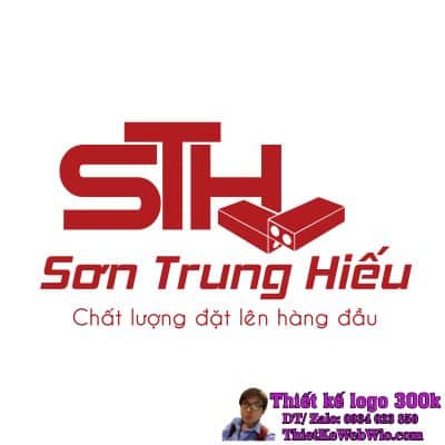 Thiết kế logo gạch STH Sơn Trung Hiếu