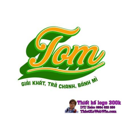 Thiết kế logo giải khát và bánh mì TOM