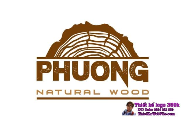 Thiết kế logo gỗ PHUONG NATURAL WOOD