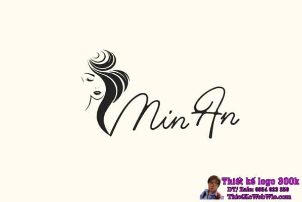 Thiết kế logo gội đầu dưỡng sinh, nail Min Hi