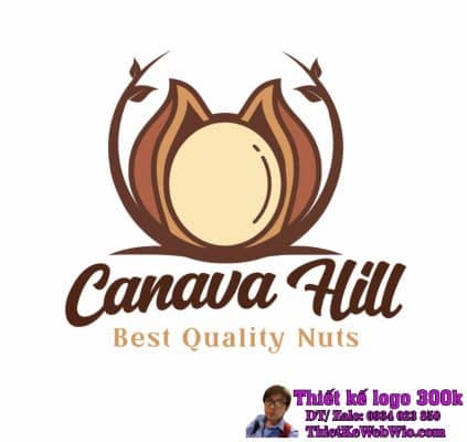 Thiết kế logo hạt mắc ca Canava Hill