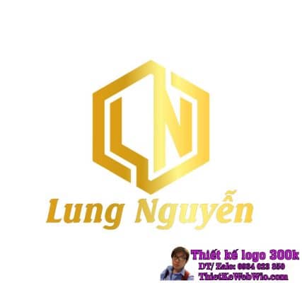 Thiết kế logo hồ cá cảnh LN (Lung Nguyễn)