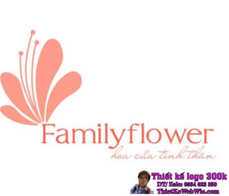 Thiết kế logo hoa tươi Familyflower