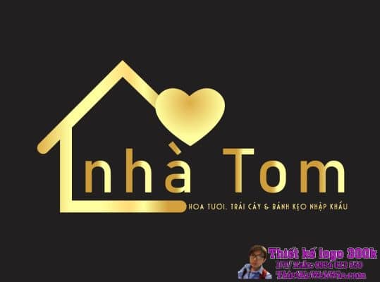 Thiết kế logo hoa tươi, trái cây, bánh kẹo nhập khẩu Nhà Tom